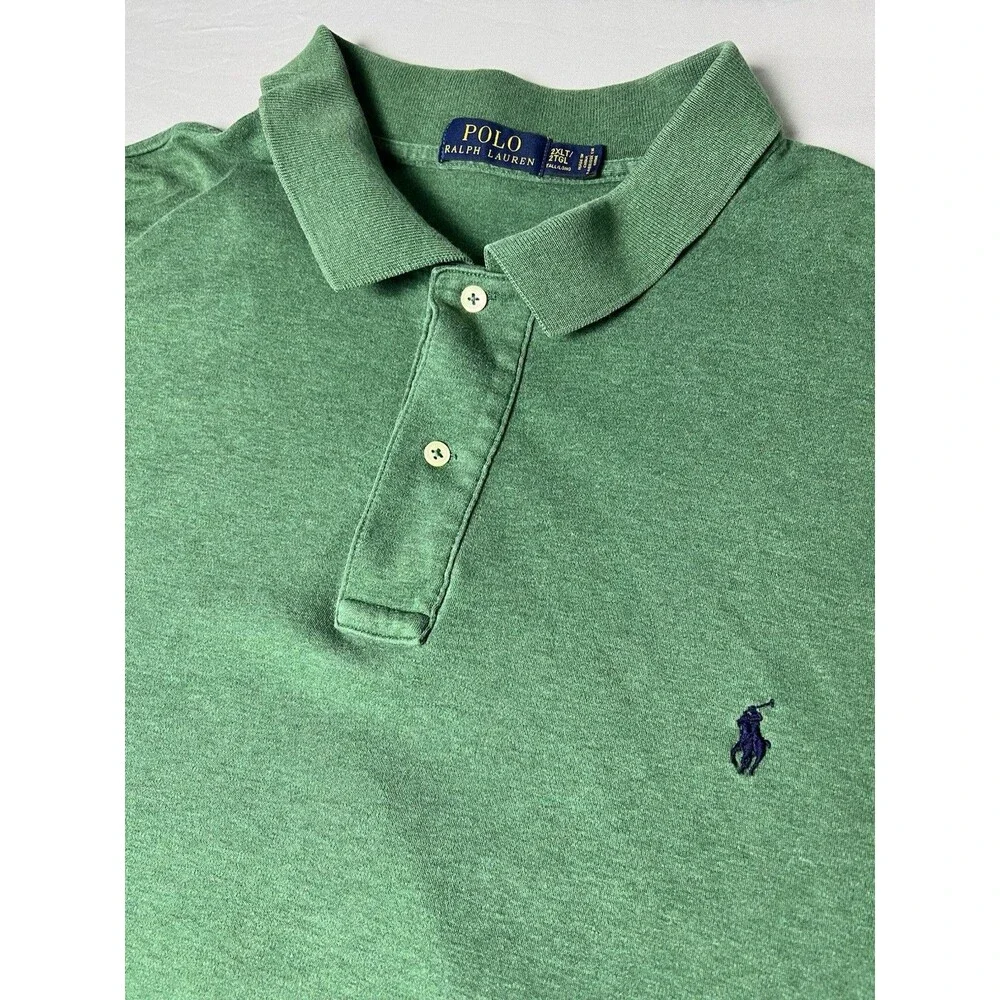 Polo Ralph Lauren Polo Shirt Men’s XXLT Green Short Sleeve Big & Tall Y2K